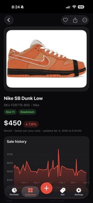 Kickdex sneaker detail